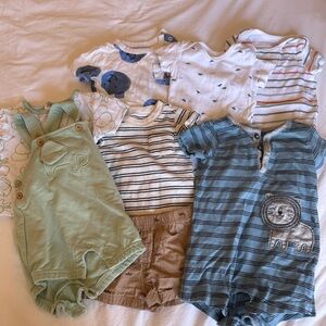 Carter's Short Sleeve Tees - Green, Blue, White, Tan